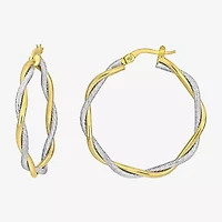 Womens 14K Gold 33mm Circle Hoop Earrings