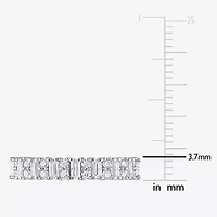 Womens 3.5MM 1 1/2 CT. T.W. Lab Created White Moissanite Sterling Silver Eternity Wedding Band