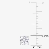 1 3/8 CT. T.W. Lab Created White Moissanite Sterling Silver 6mm Stud Earrings