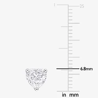 1 1/2 CT. T.W. Lab Created White Moissanite Sterling Silver 6.8mm Stud Earrings