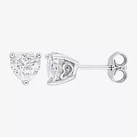 1 1/2 CT. T.W. Lab Created White Moissanite Sterling Silver 6.8mm Stud Earrings