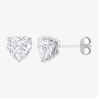 4 CT. T.W. Lab Created White Moissanite Sterling Silver 8.5mm Stud Earrings