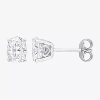 2 CT. T.W. Lab Created White Moissanite Sterling Silver 7mm Stud Earrings