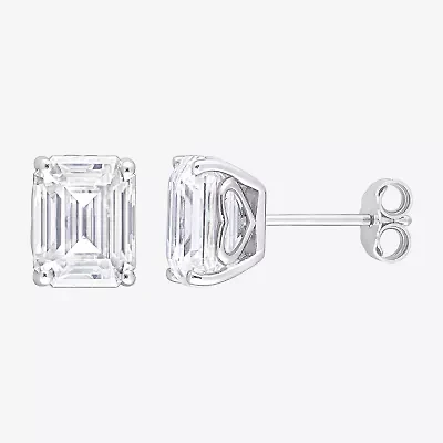 5 CT. T.W. Lab Created White Moissanite Sterling Silver 9.1mm Stud Earrings
