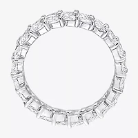 Womens 5.5MM 4 1/5 Ct. T.W. Lab Created White Moissanite Sterling Silver Anniversary Eternity Band