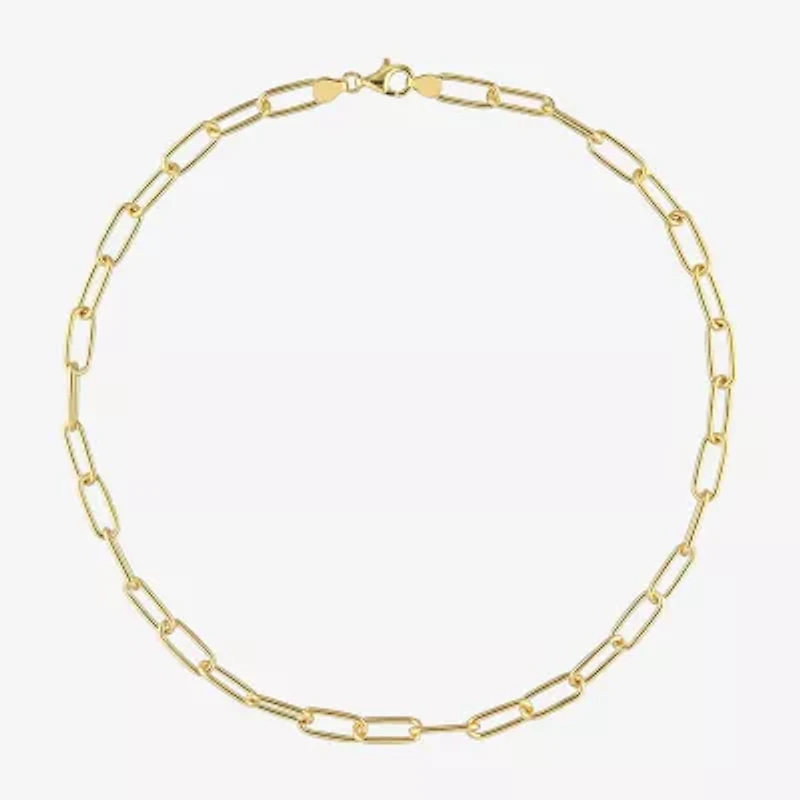 Womens 18K Gold Over Silver 20 Inch Link Necklace