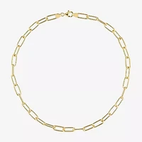 Womens 18K Gold Over Silver 20 Inch Link Necklace