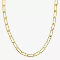 Womens 18K Gold Over Silver 20 Inch Link Necklace