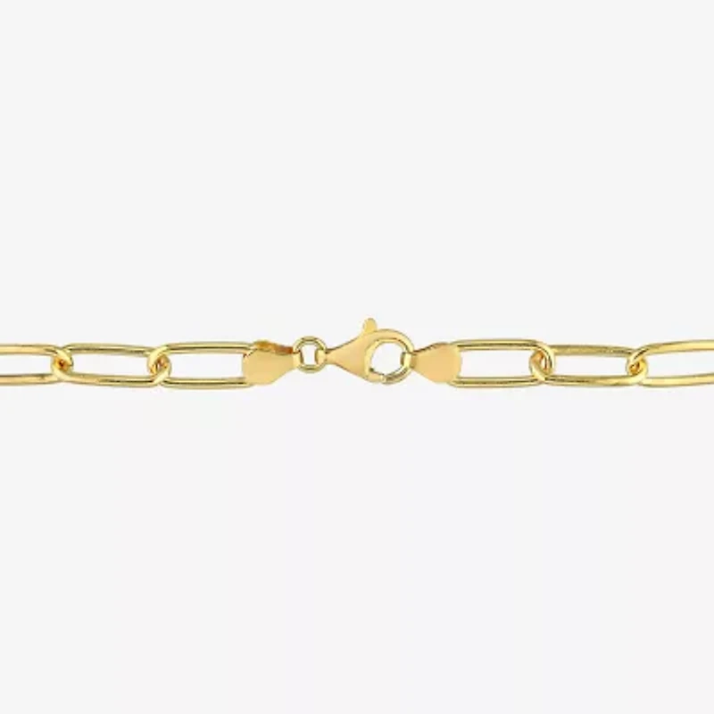 Womens 18K Gold Over Silver 20 Inch Link Necklace