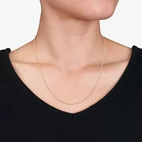 Womens 18K Gold Over Silver 18 Inch Bead Chain Necklace