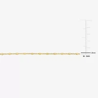 Womens 18K Gold Over Silver 18 Inch Bead Chain Necklace
