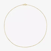 Womens 18K Gold Over Silver 18 Inch Bead Chain Necklace