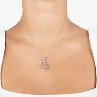Bali Inspired Womens Sterling Silver Butterfly 16 Inch Pendant Necklace