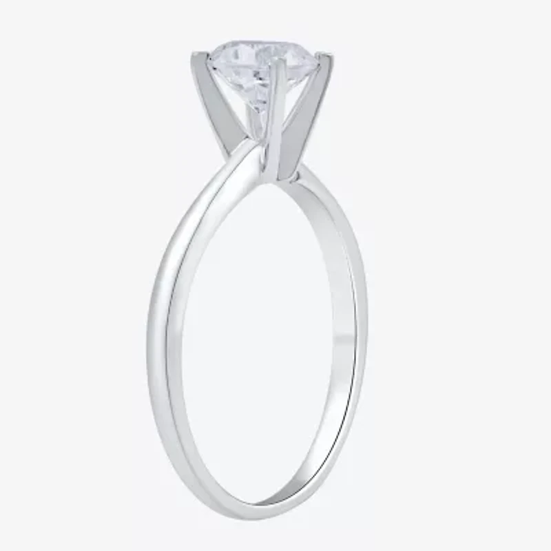 (F / VS2) Womens 1 CT. Lab-Grown White Diamond 14K Gold Round Solitaire Engagement Ring