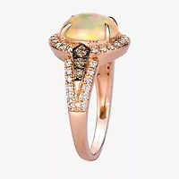 Le Vian® Ring featuring 1 1/5 CT. Neopolitan Opal™ 1/10 Chocolate Diamonds® 1/3 Nude Diamonds™ set 14K Strawberry Gold®