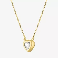 Diamond Addiction (G-H / Si2-I1) Womens 1/2 CT. T.W. Lab Grown White Diamond 10K Gold Heart 18 Inch Pendant Necklace