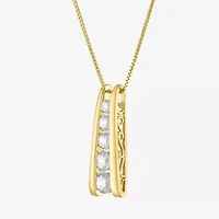 (G-H / SI2-I1) Womens 1 CT.T.W. Lab-Grown Diamond 10K White or Yellow Gold Pendant Necklace