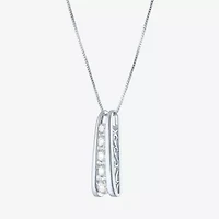 5-Stone Ladder Style (G-H / Si2-I1) Womens 1/3 CT. T.W. Lab Grown White Diamond 10K Gold 18 Inch Pendant Necklace