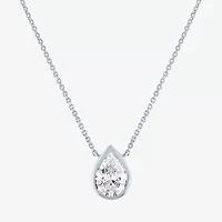 Diamond Addiction (G-H / Si2-I1) Womens 1 CT. T.W. Lab Grown White 14K Gold Pear 18 Inch Pendant Necklace