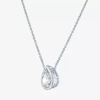 Diamond Addiction (G-H / Si2-I1) Womens 1 CT. T.W. Lab Grown White 14K Gold Pear 18 Inch Pendant Necklace