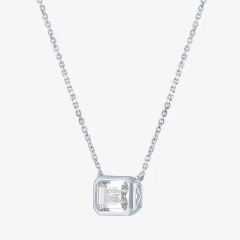Diamond Addiction (G-H / Si2-I1) Womens 1 CT. T.W. Lab Grown White Diamond 14K White Gold 18 Inch Pendant Necklace