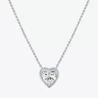 Diamond Addiction (G-H / Si2-I1) Womens 1 CT. T.W. Lab Grown White 14K Gold Heart 18 Inch Pendant Necklace