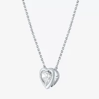 Diamond Addiction (G-H / Si2-I1) Womens 1 CT. T.W. Lab Grown White 14K Gold Heart 18 Inch Pendant Necklace