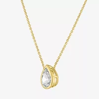Diamond Addiction (G-H / Si2-I1) Womens 1 CT. T.W. Lab Grown White Diamond 14K Gold Pear 18 Inch Pendant Necklace