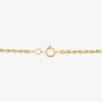 Womens 14K Gold Hollow Cross 7 Inch Link Bracelet