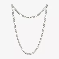 Made in Italy Mens Sterling Silver 24 Inch Curb Chain Necklace