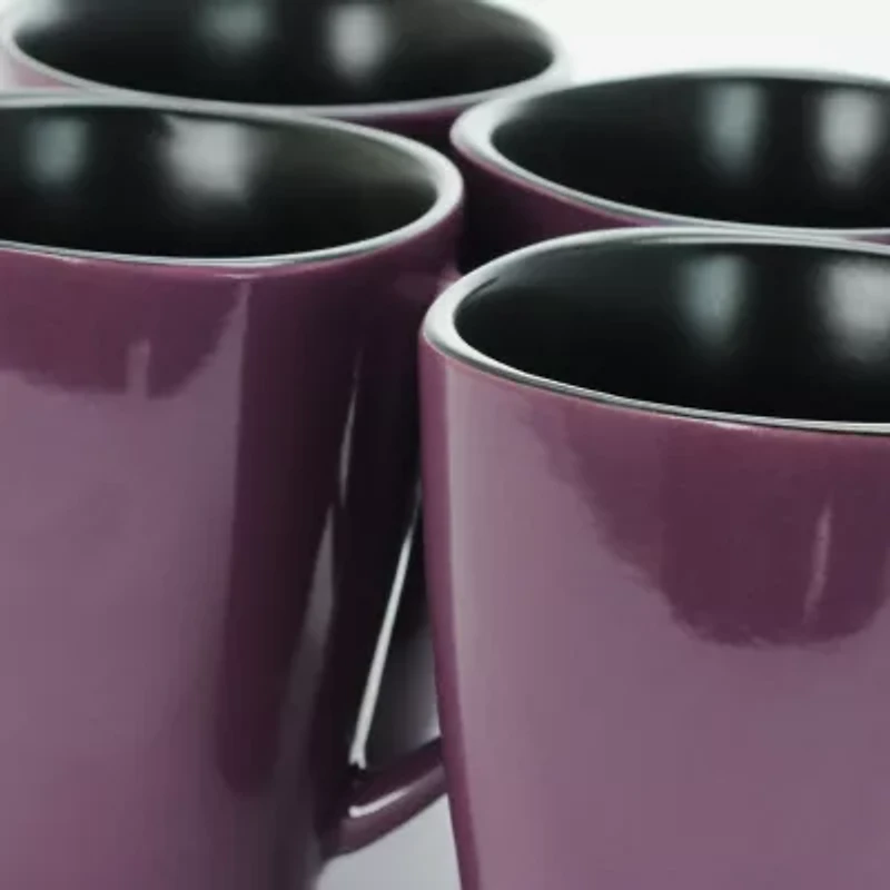 Elama 14oz  Mug Set 6-pc. Stoneware Dinnerware Set