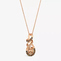 Le Vian® Pendant featuring / CT. Peach Morganite™ 1/4 CT. Chocolate Diamonds® 1/20 CT. Nude Diamonds™ set in 14K Strawberry Gold