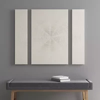 INK+IVY Silver Canvas 3-pc. Wall Art Set