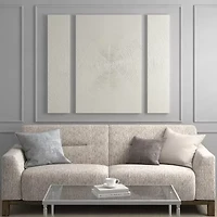 INK+IVY Silver Canvas 3-pc. Wall Art Set