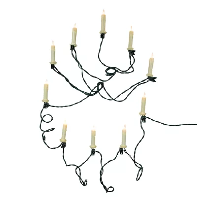 Kurt Adler Ul 10-Light White Clip-On Extended String Lights