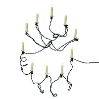 Kurt Adler Ul 10-Light White Clip-On Extended String Lights