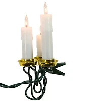 Kurt Adler Ul 15-Light White Triple Candle Extended String Lights