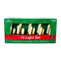 Kurt Adler Ul 15-Light White Triple Candle Extended String Lights