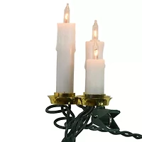 Kurt Adler Ul 15-Light White Triple Candle Extended String Lights