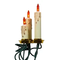 Kurt Adler Ul 15-Light White Triple Candle Extended String Lights