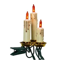 Kurt Adler Ul 15-Light White Triple Candle Extended String Lights