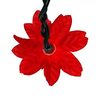 Kurt Adler 20-Light Red Poinsettia String Lights