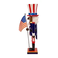 Kurt Adler 15" Patriotic African American Christmas Nutcracker