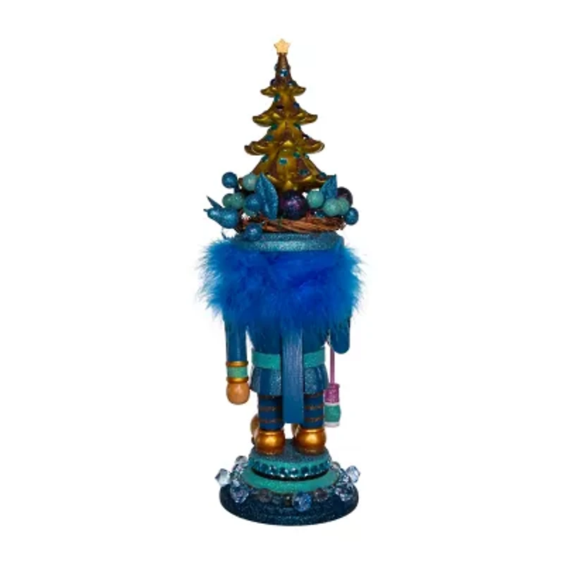 Kurt Adler 18in Hollywood Blue With Tree Christmas Nutcracker