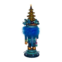 Kurt Adler 18in Hollywood Blue With Tree Christmas Nutcracker
