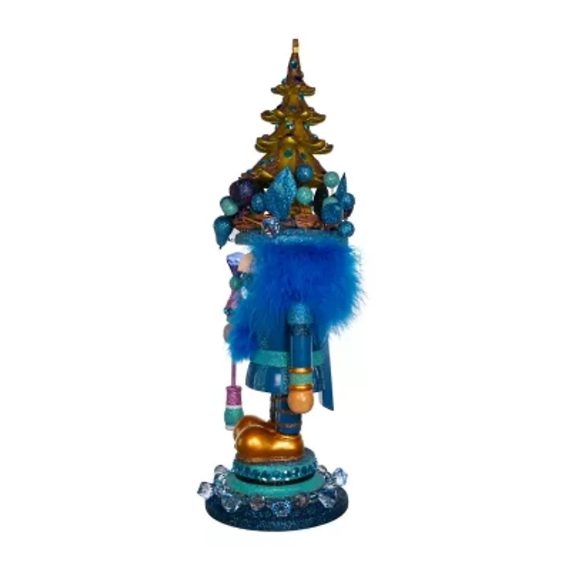Kurt Adler 18in Hollywood Blue With Tree Christmas Nutcracker