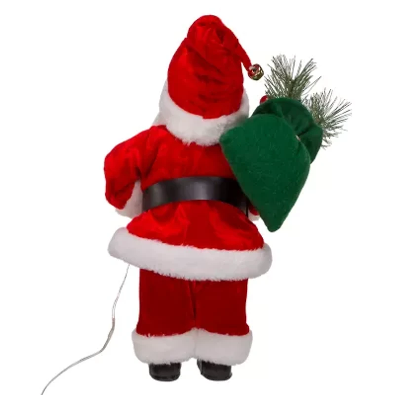 Kurt Adler 12in Battery-Operated Led Lighted Christmas Santa Figurine
