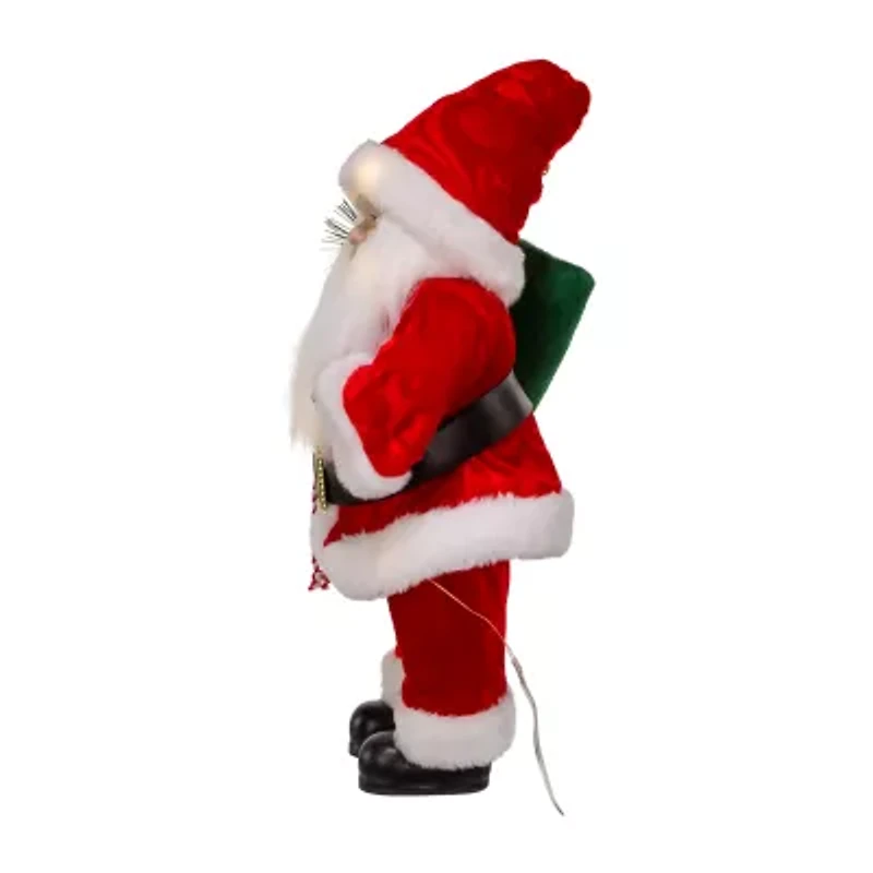 Kurt Adler 12in Battery-Operated Led Lighted Christmas Santa Figurine