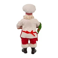 Kurt Adler 11in Fabrichã‰ With Gingerbread Train Christmas Santa Figurine