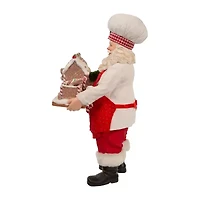 Kurt Adler 11in Fabrichã‰ With Gingerbread Train Christmas Santa Figurine